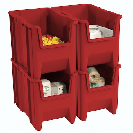Quantum Storage Systems Storage Bin, Plastic, Red QGH600RD